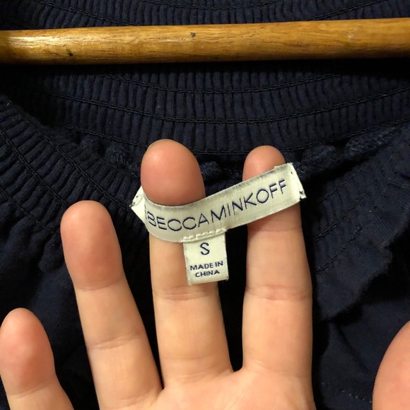 Rebecca Minkoff navy off the shoulder dress! - Picture 7 of 8